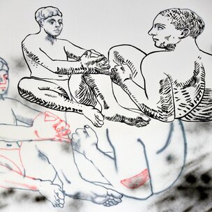 Svetlana Fialová: A nejak nemám slinu (2015), detail maľby